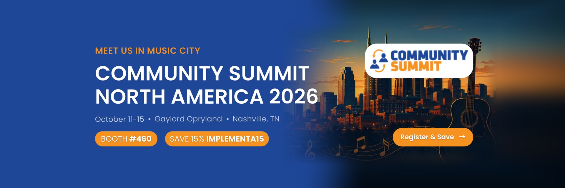 community summit north america web banner with link to their registration page